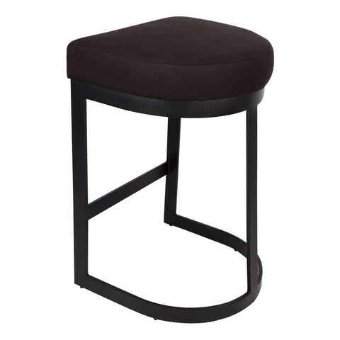 Brooke Black Kitchen Stool - Black Linen - Kitchen and Bar Stools - Eleganté