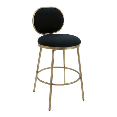 Eliza Swivel Kitchen Stool - Black Linen - Kitchen and Bar Stools - Eleganté