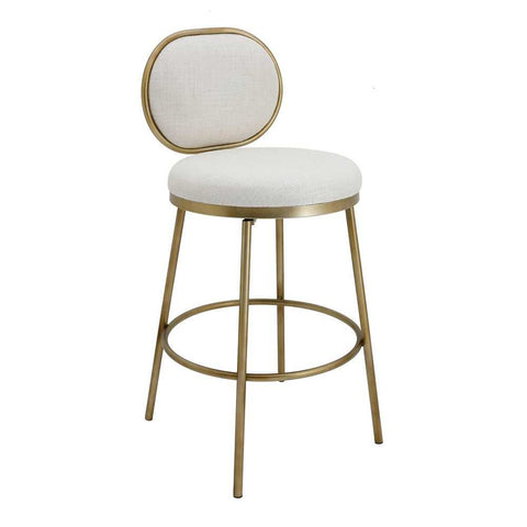 Eliza Swivel Kitchen Stool - Natural Linen - Kitchen and Bar Stools - Eleganté