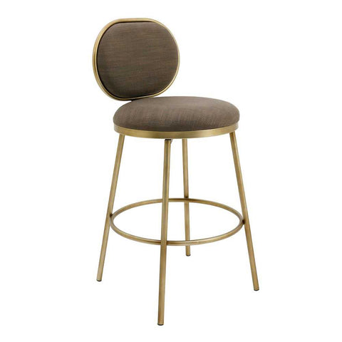 Eliza Swivel Kitchen Stool - Chocolate Linen - Kitchen and Bar Stools - Eleganté