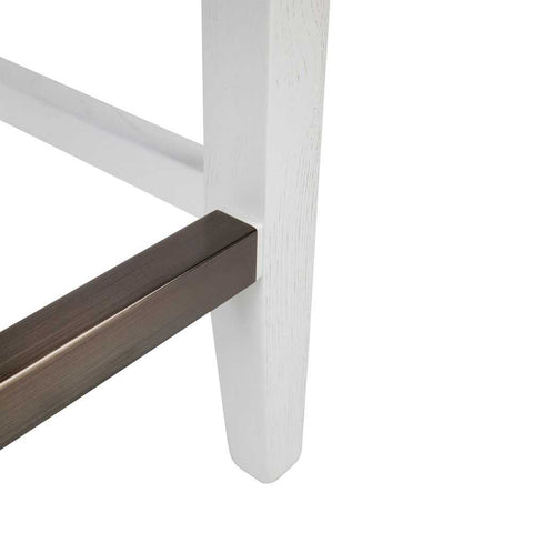 Canyon White Kitchen Stool - Natural Linen - Kitchen and Bar Stools - Eleganté