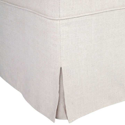Brighton Slip Cover Bench Ottoman - Natural Linen - Ottomans and Stools - Eleganté