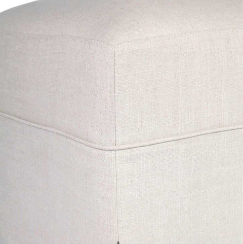 Brighton Slip Cover Bench Ottoman - Natural Linen - Ottomans and Stools - Eleganté