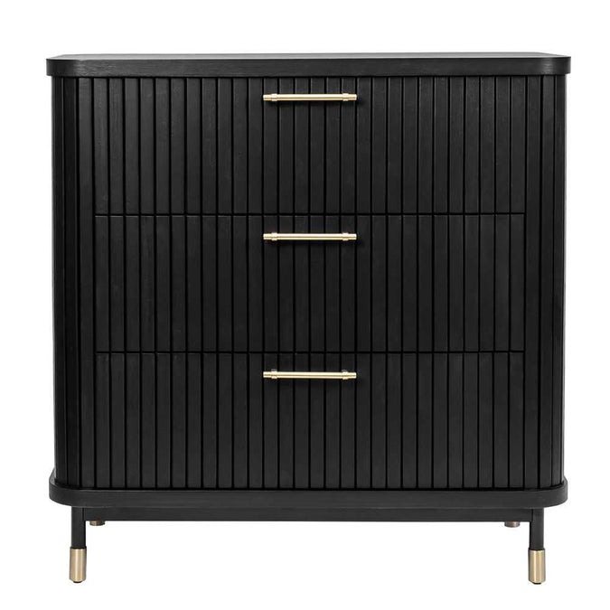 Sophia 3 Drawer Chest - Black - - Eleganté