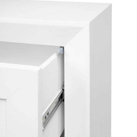 Balmain 60x65cm Tall Bedside Table - White