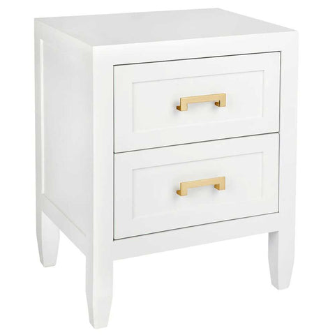 Soloman 50x65cm Bedside Table - White