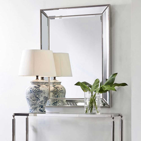 Zeta 90x120cm Wall Mirror - Antique Silver