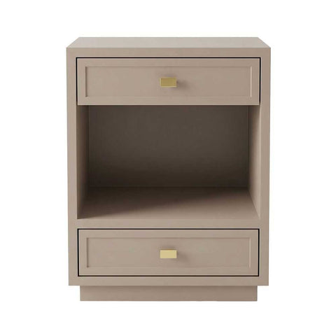 Logan 50x65cm Bedside Table - Taupe