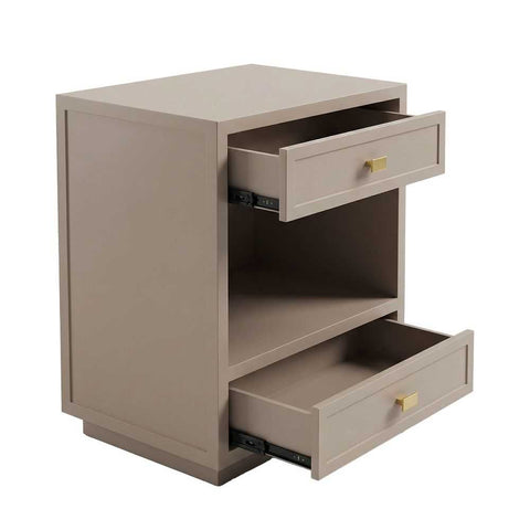Logan 50x65cm Bedside Table - Taupe