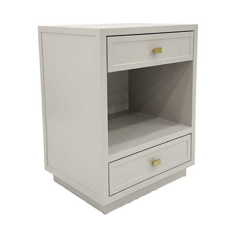 Logan 50x65cm Bedside Table - Grey