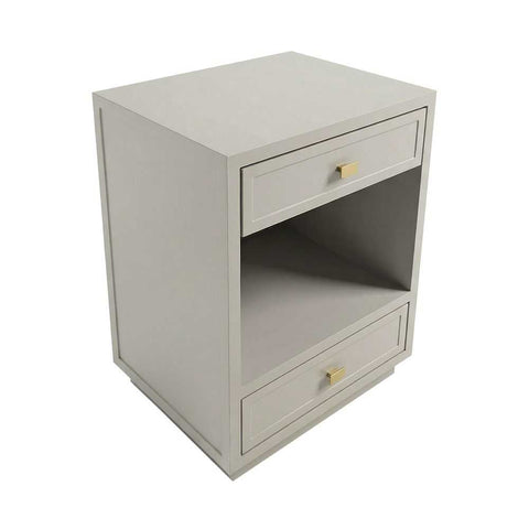 Logan 50x65cm Bedside Table - Grey