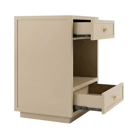 Logan 50x65cm Bedside Table - Beige