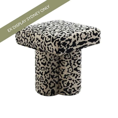 Ace Stool - Leopard Chenille - OUTLET NSW