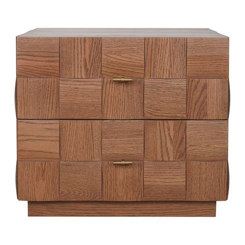 Desmond 57x51cm 2 Drawer Bedside Table