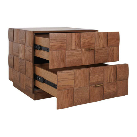 Desmond 57x51cm 2 Drawer Bedside Table