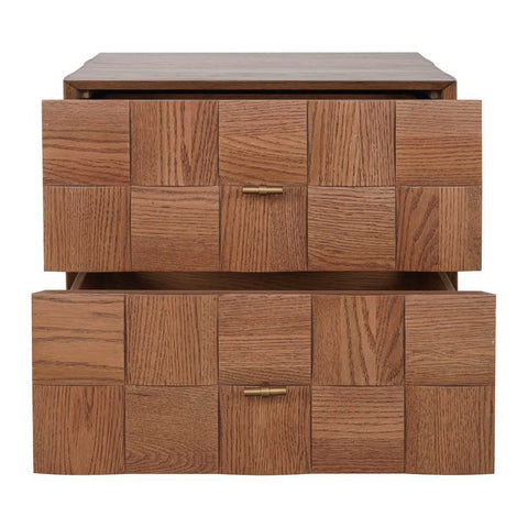 Desmond 57x51cm 2 Drawer Bedside Table
