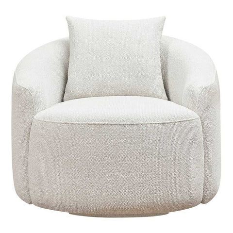 Kira Swivel Arm Chair - Speckle Ecru