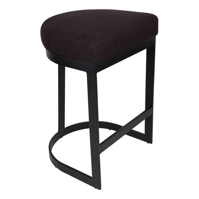  Brooke Black Kitchen Stool - Black Linen -  - Eleganté