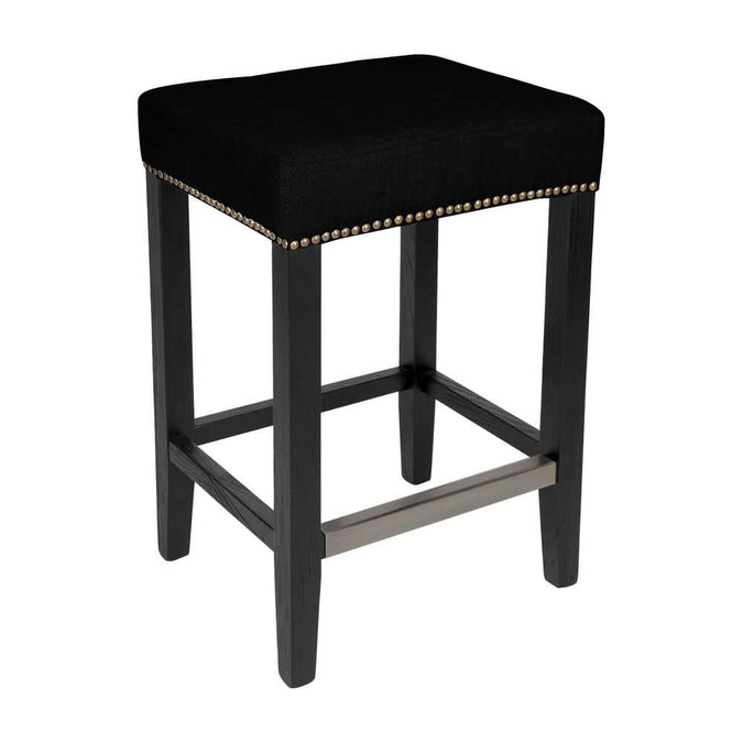  Canyon Black Kitchen Stool - Black Cotton -  - Eleganté