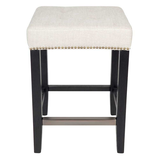  Canyon Black Kitchen Stool - Natural Linen -  - Eleganté