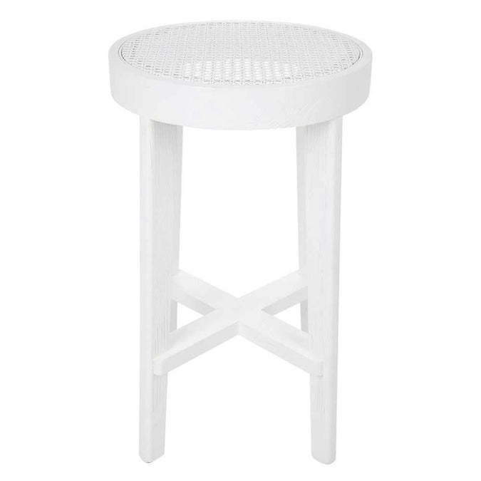  Cape Byron Rattan Kitchen Stool - White -  - Eleganté