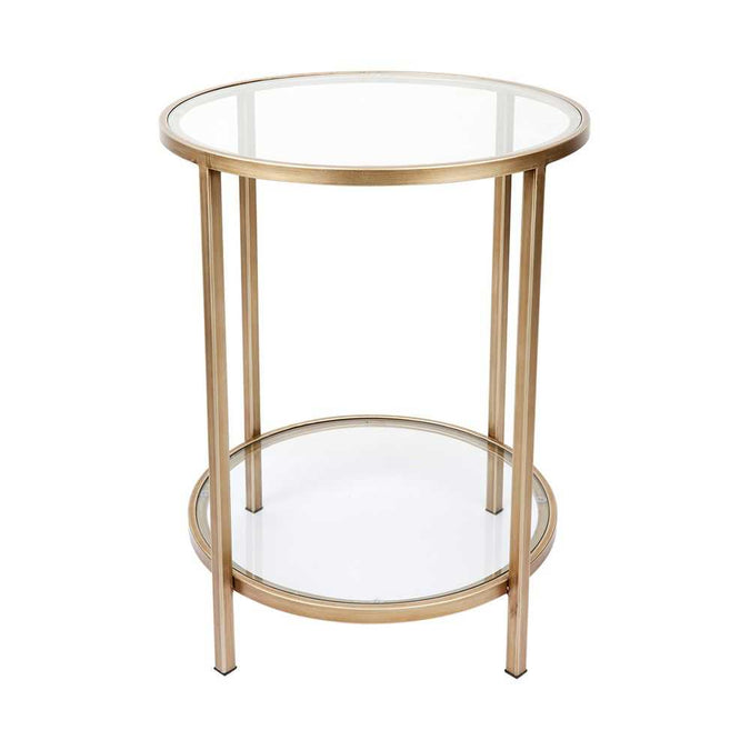  Cocktail Glass Round Side Table - Antique Gold -  - Eleganté