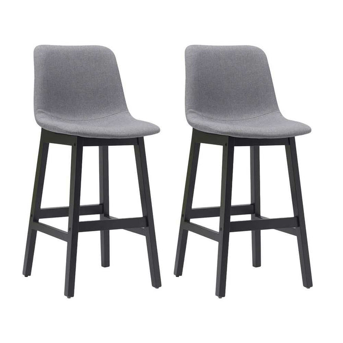  Jermaine Bar Stool Set of 2 - Stone Grey -  - Eleganté