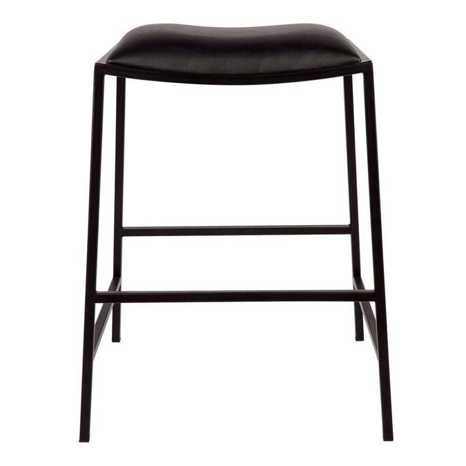  Kai Black Kitchen Stool - Black Vegan Leather -  - Eleganté