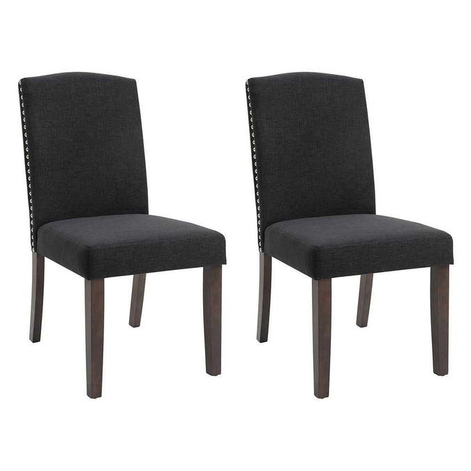  Lethbridge Dining Chair Set of 2  - Charcoal -  - Eleganté