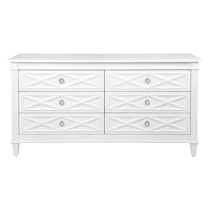  Plantation 6 Drawer Chest - White -  - Eleganté