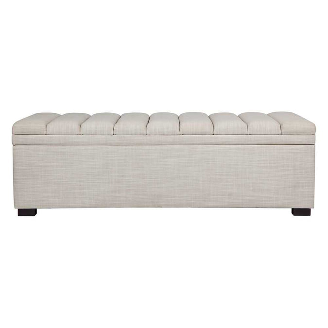  Soho Storage Bench Ottoman - Off White Linen -  - Eleganté