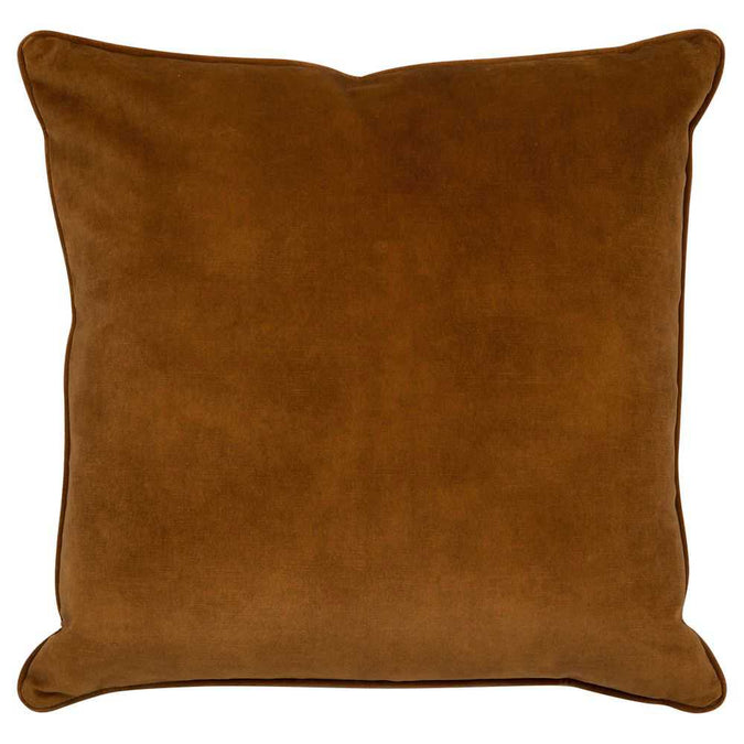  Tobago Square Feather Cushion - Tobacco Velvet -  - Eleganté