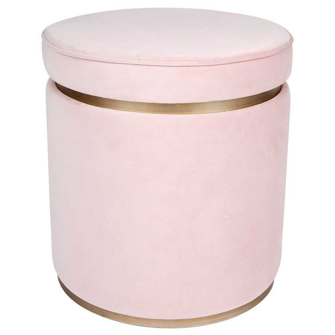  Totti Storage Stool - Blush Velvet -  - Eleganté