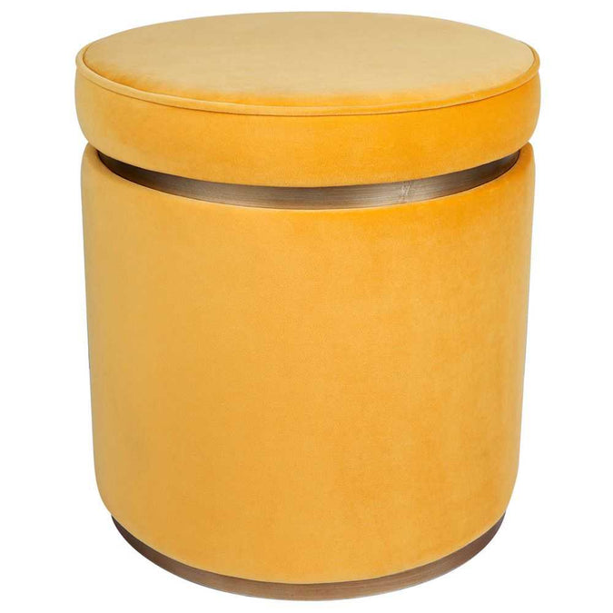  Totti Storage Stool - Yellow Velvet -  - Eleganté