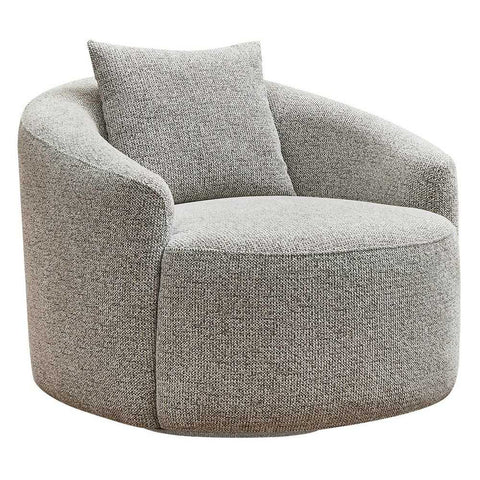 Kira Swivel Arm Chair - Speckle Brown