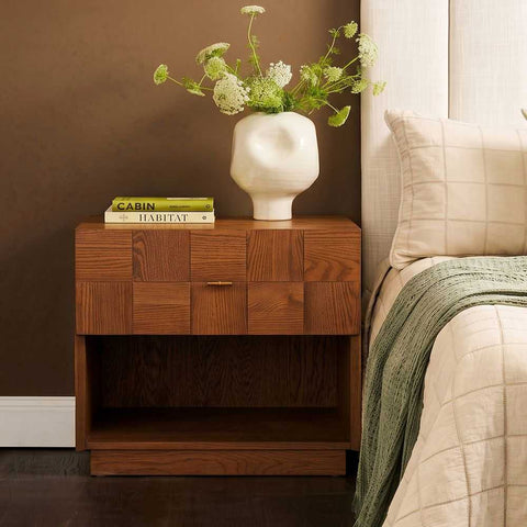 Desmond 57x51cm 1 Drawer Bedside Table