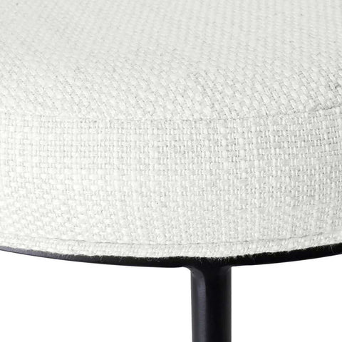 Blackley Black Iron Bar Stool - Natural Linen - Kitchen and Bar Stools - Eleganté