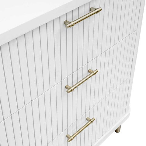 Sophia 96cm 3 Drawer Chest - White - Chests of Drawers - Eleganté