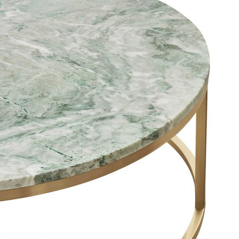 Chloe Dusty Jade Marble Nesting Coffee Table - Gold - Coffee Tables - Eleganté