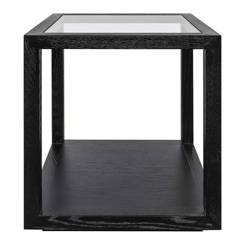 Sadie Oak Square Side Table - Large Black - Side Tables - Eleganté