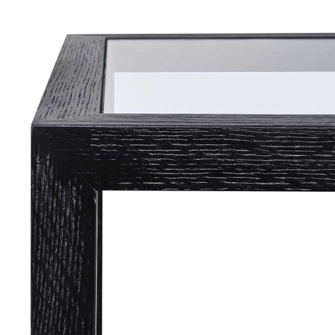 Sadie Oak Square Side Table - Large Black - Side Tables - Eleganté