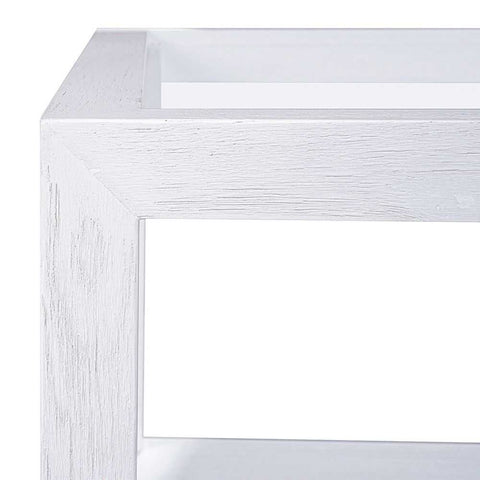 Sadie Oak Rectangle Coffee Table - White - Coffee Tables - Eleganté