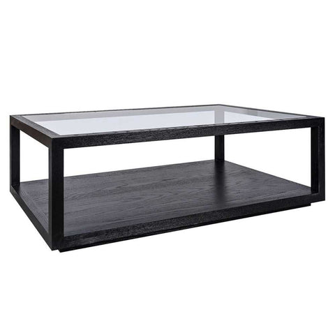 Sadie Oak Rectangle Coffee Table - Black - Coffee Tables - Eleganté