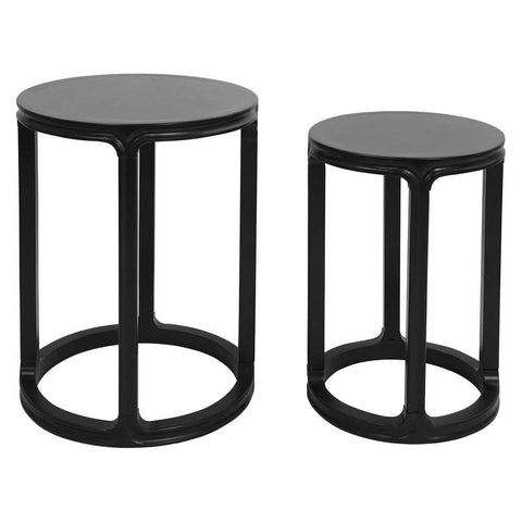 Cadie Nesting Side Tables - Black - Side Tables - Eleganté