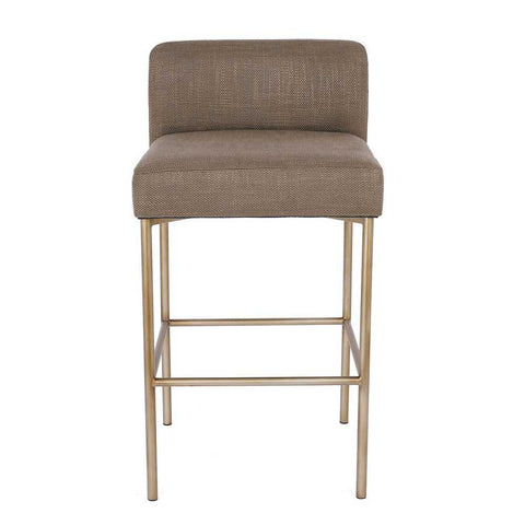 Leon Kitchen Stool - Chocolate Linen - Kitchen and Bar Stools - Eleganté