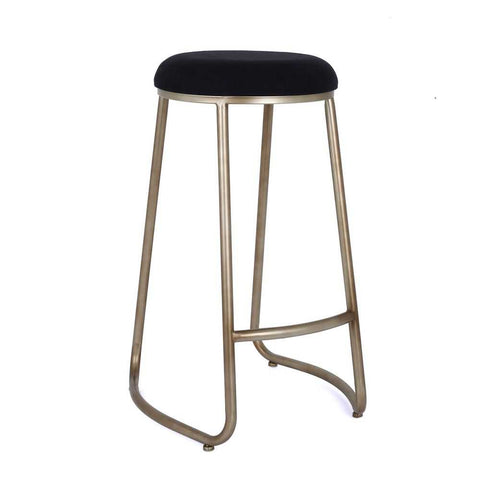 Annie Bar Stool - Black Linen - Kitchen and Bar Stools - Eleganté