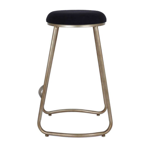 Annie Bar Stool - Black Linen - Kitchen and Bar Stools - Eleganté