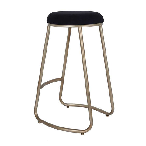 Annie Bar Stool - Black Linen - Kitchen and Bar Stools - Eleganté