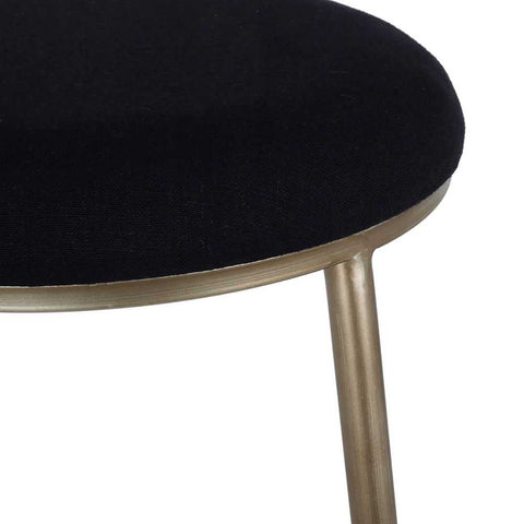 Annie Bar Stool - Black Linen - Kitchen and Bar Stools - Eleganté