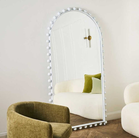 Birchgrove 105x197cm Floor Mirror - White - Floor Mirrors - Eleganté